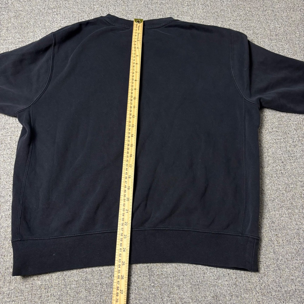 Nike Sweatshirt Mens Medium Crewneck Black Embroidered Logo Pullover Fleece - Picture 7 of 7